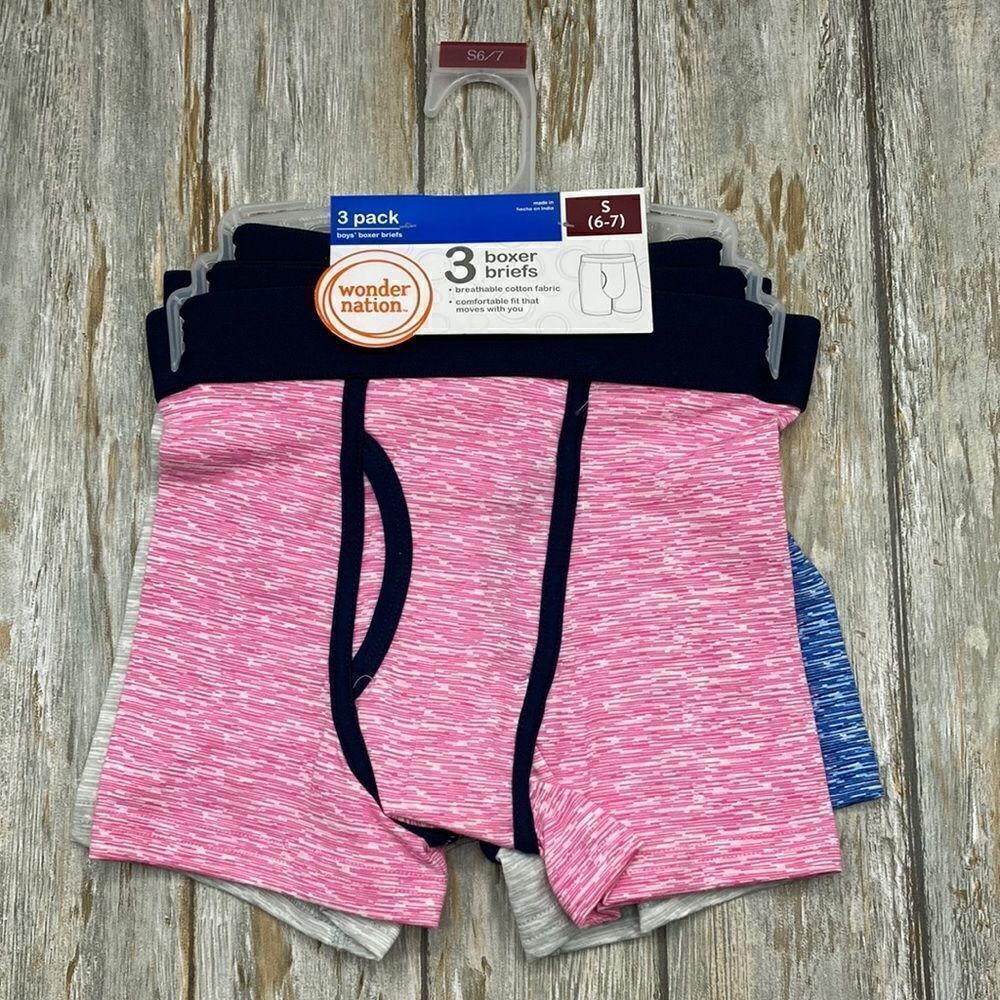 Boys Lightweight Boxer Briefs Underwear Size S 6/7